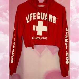 Santa Cruz Lifeguard cropped hoodie
